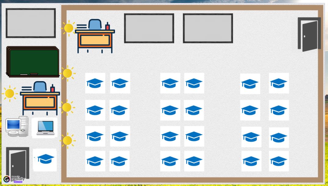 Prikaz dizajniranja rasporeda sjedenja
