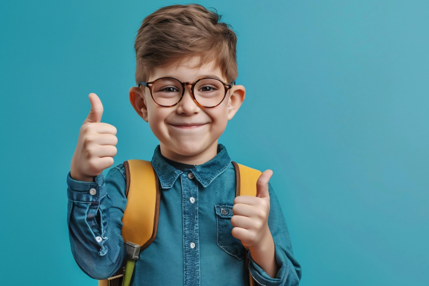 dječak s naočalama
