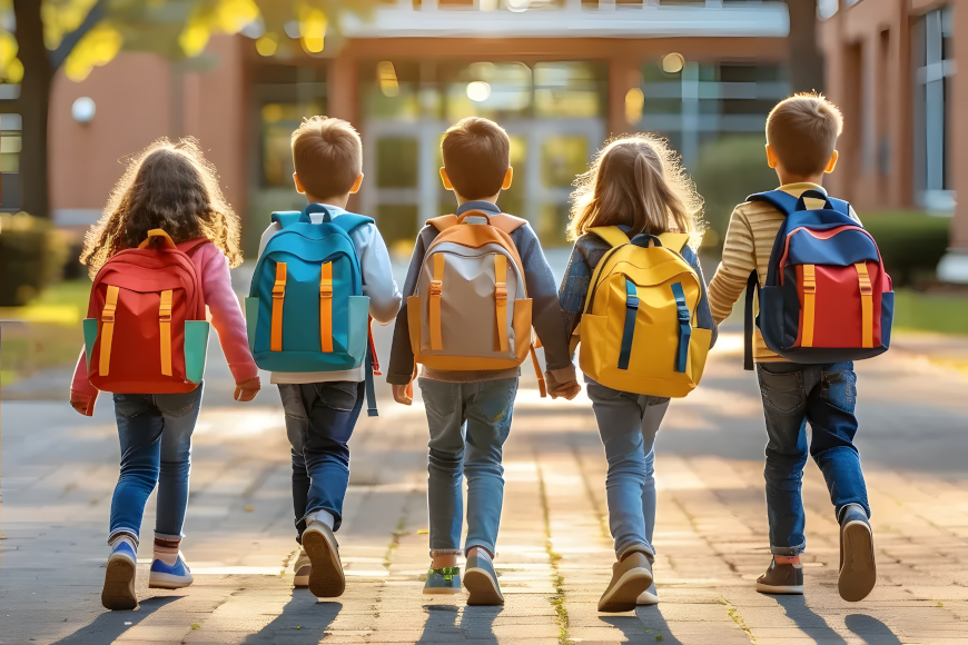 učenici ispred škole